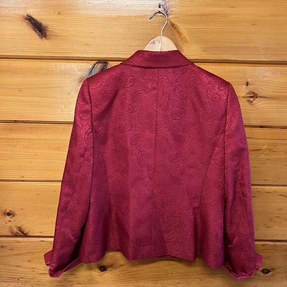 Le Suit Unique Side Button Shiny Textured Lined Blazer Jacket NWT Woman’s 8 - Picture 5 of 5